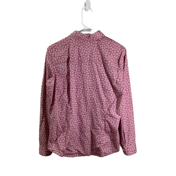 Orvis Women's 10 Cotton Leaf Print Button Front Casual Shirts - Picture 2 of 6